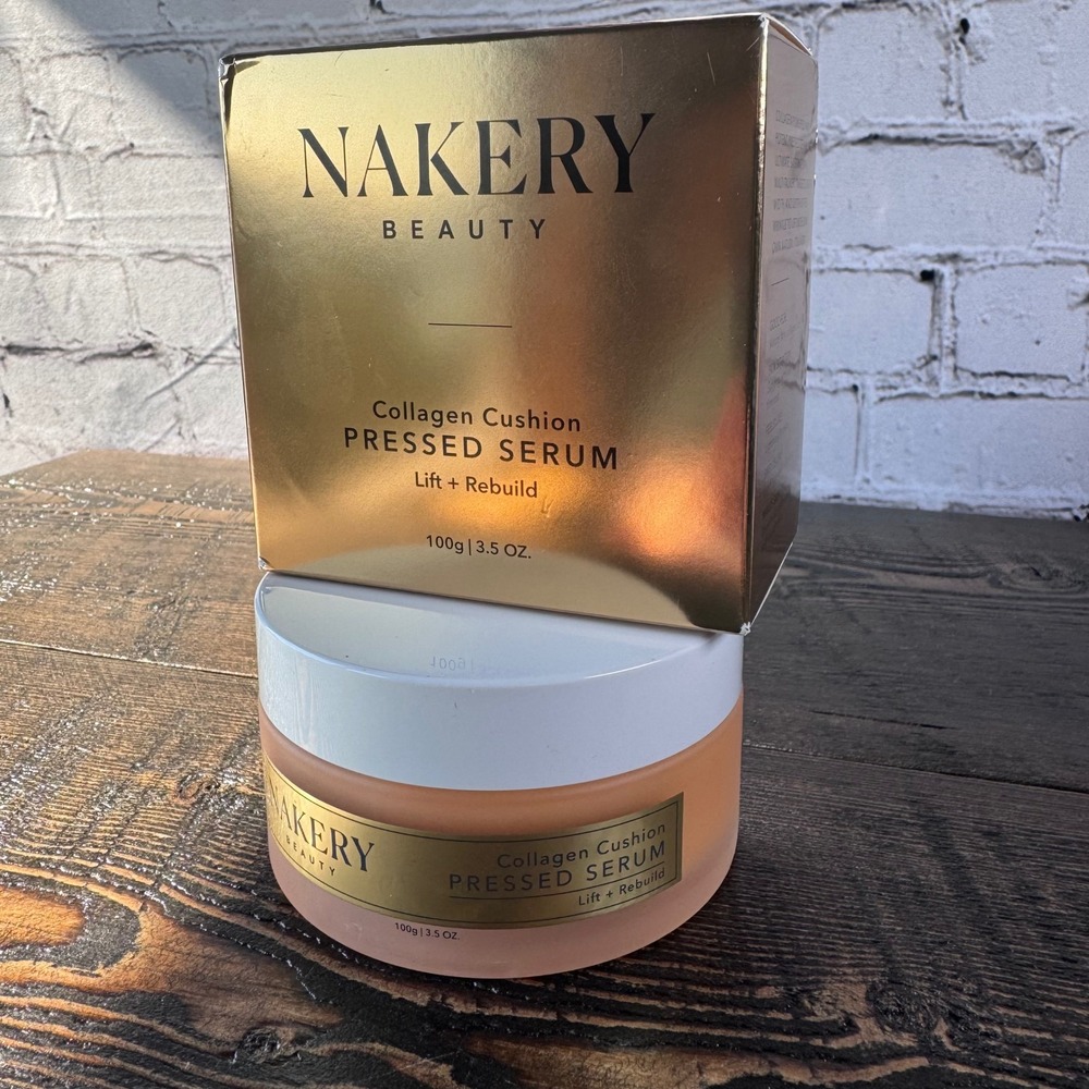 Nakery Beauty Collagen Cushion Pressed Serum 3.5oz New Gold Box Lift Rebuild